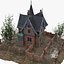 Run-Down Victorian Terracotta Mansion with PBR Materials Updated Version 3D model
