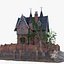 Run-Down Victorian Terracotta Mansion with PBR Materials Updated Version 3D model