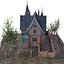 Run-Down Victorian Terracotta Mansion with PBR Materials Updated Version 3D model