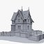 Run-Down Victorian Terracotta Mansion with PBR Materials Updated Version 3D model