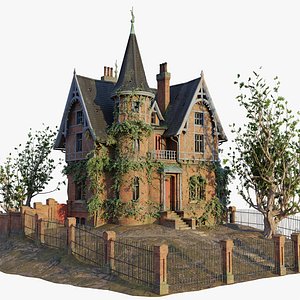 Run-Down Victorian Terracotta Mansion with PBR Materials Updated Version