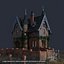 Run-Down Victorian Terracotta Mansion with PBR Materials Updated Version 3D model