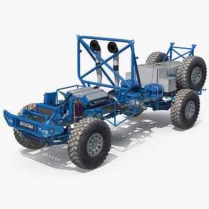 Dakar Racing Truck KAMAZ Frame And Engine 3D Model
