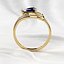 7mm Sapphire Pears Gold Ring and Earrings Set