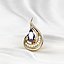 7mm Sapphire Pears Gold Ring and Earrings Set
