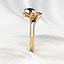 7mm Sapphire Pears Gold Ring and Earrings Set