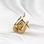 7mm Sapphire Pears Gold Ring and Earrings Set
