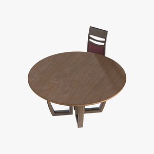 Table and chair 3D model
