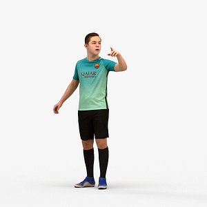 3D 00588Kyle008 - Teen Caucasian male exercising in sports setting wearing summer athletic wear