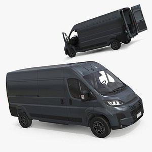 Medium Duty Cargo Van Rigged for Cinema 4D