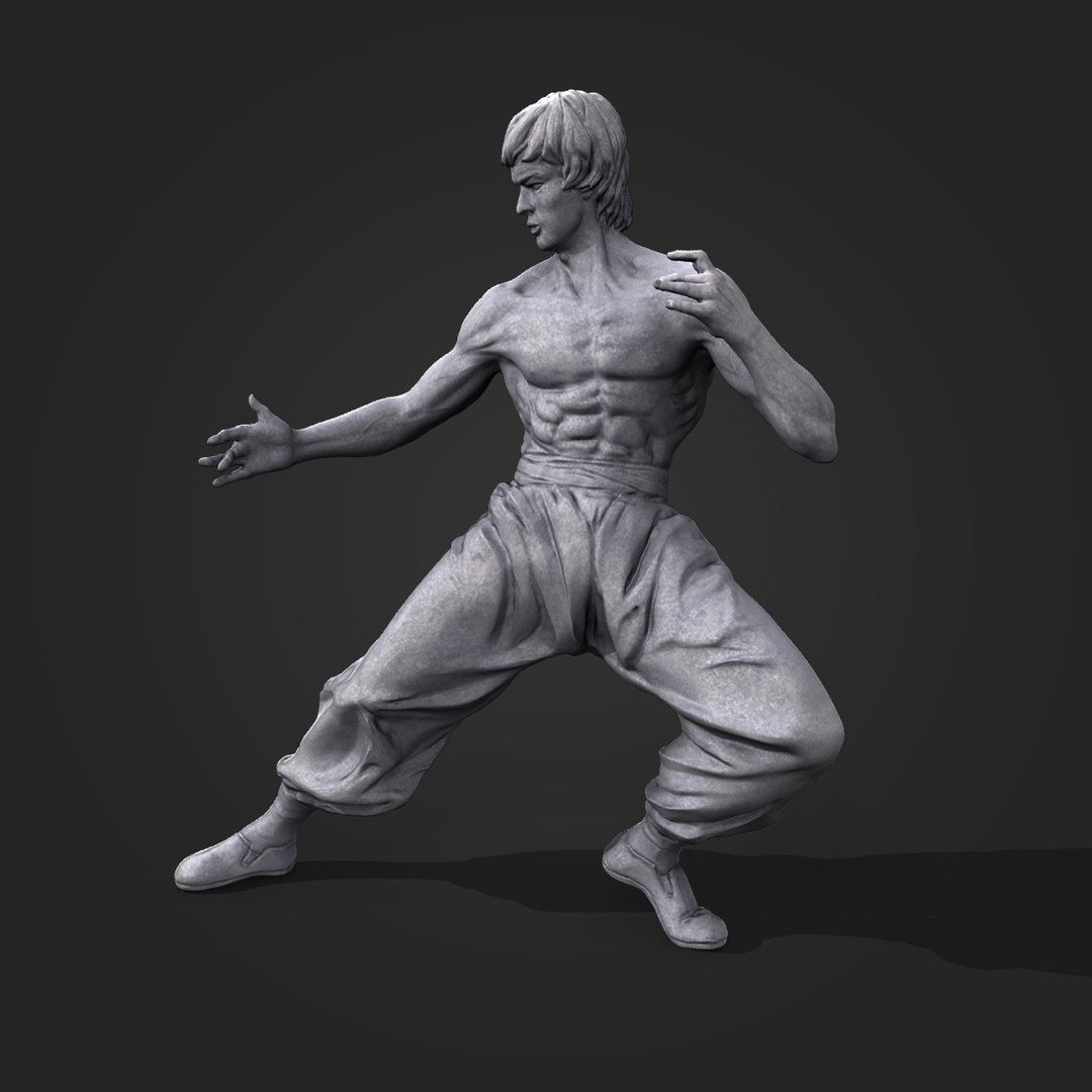 Bruce Lee Statue 3d Model