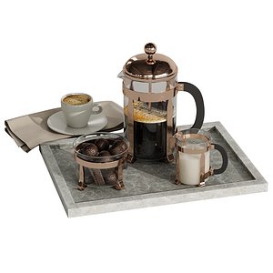 3D Coffee French set 4