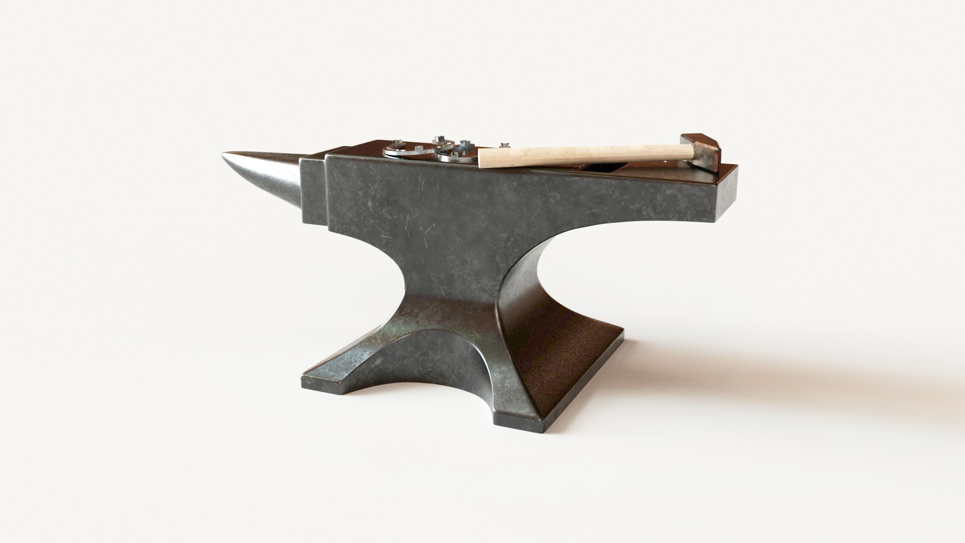 Anvil With Horseshoe And Hammer - 3D Asset Model - TurboSquid 1870063