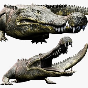 3D model Deinosuchus - Crocodile Unreal Engine - Unity Project