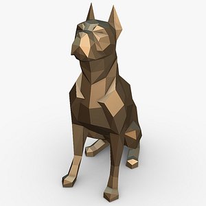 Boxer dog 3D