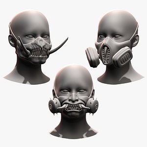 Gas Mask Constructor Kitbash Vol 02 3D