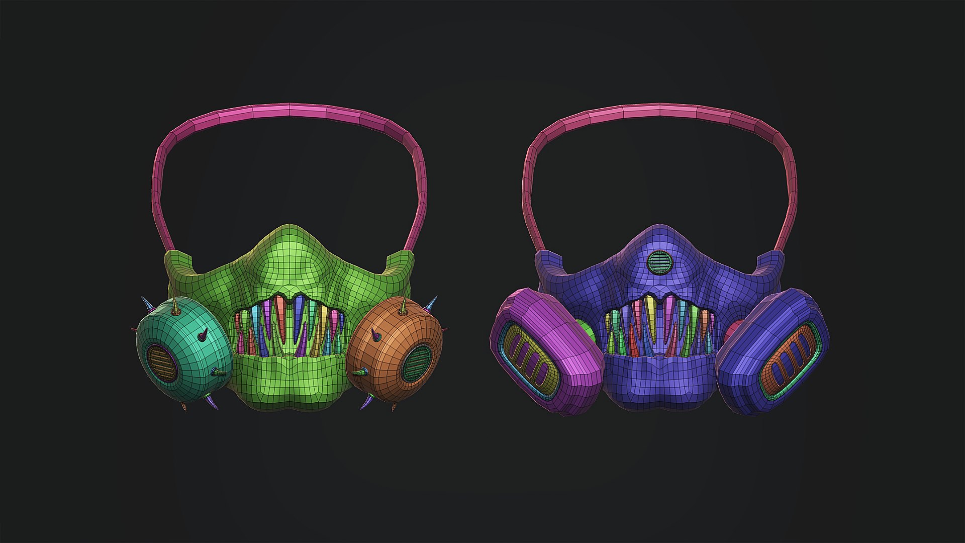 Gas Mask Constructor Kitbash Vol 02 3D - TurboSquid 1841284