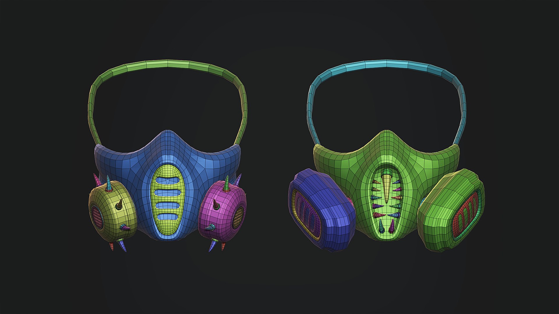Gas Mask Constructor Kitbash Vol 02 3D - TurboSquid 1841284