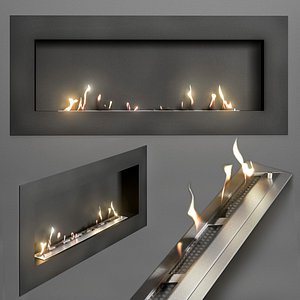 3D bio fireplace model