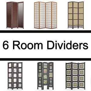 6 room divider 3d model