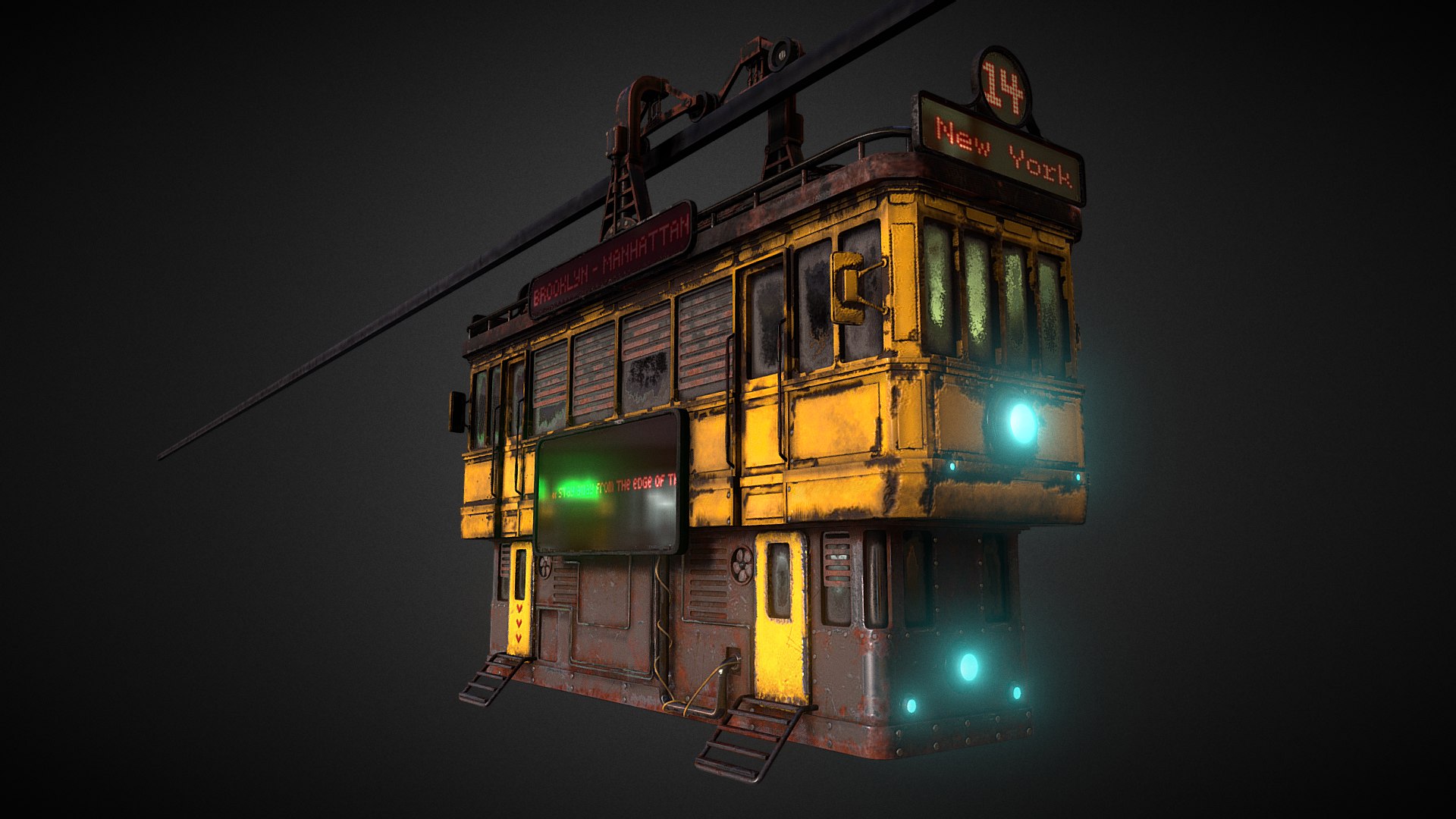 Futuristic Cable Car Model - TurboSquid 2018229