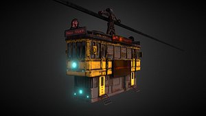 Futuristic cable car model
