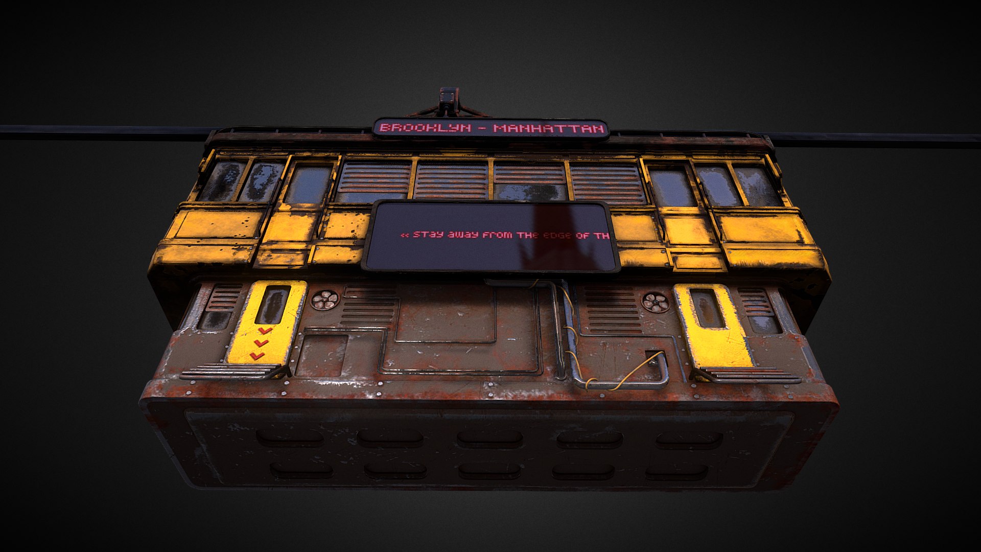 Futuristic Cable Car Model - TurboSquid 2018229