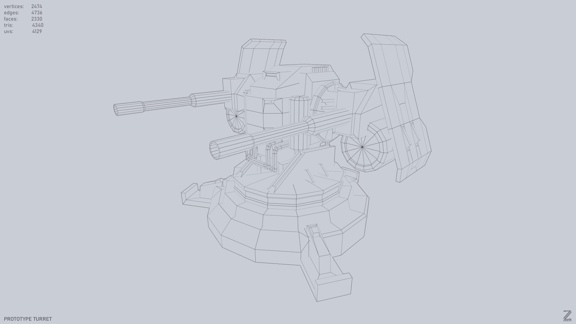 Prototype Turret 3D Model - TurboSquid 2392507