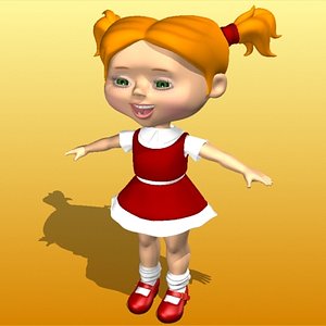 3d model little girl katya character