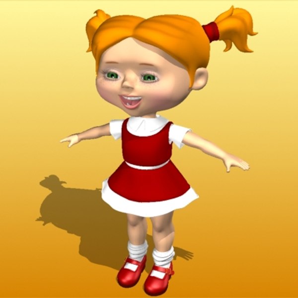 3d model little girl katya character