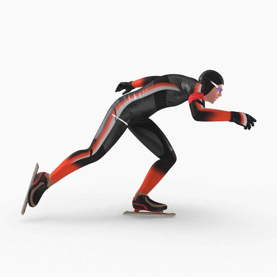 3d Model Speed Skater Generic 2