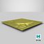 3D condom wrapped yellow model