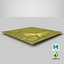 3D condom wrapped yellow model