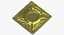 3D condom wrapped yellow model