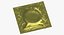 3D condom wrapped yellow model