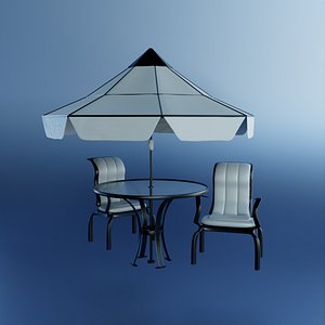 Outdoor Patio Set 3D model