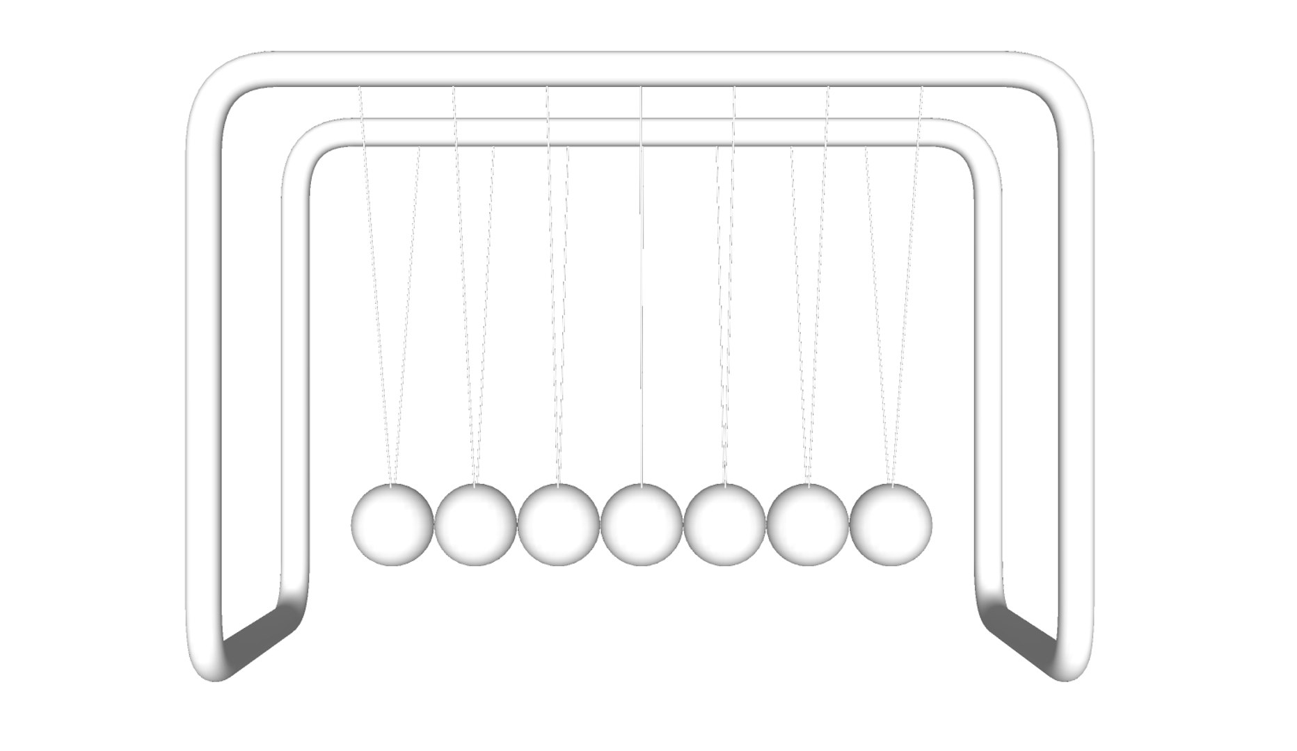 3D Newton Pendulum Model - TurboSquid 1332590