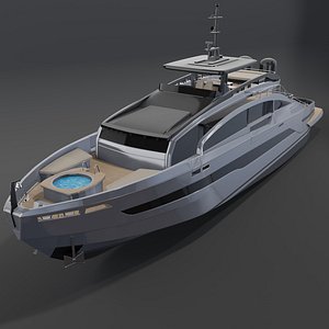 Pershing GTX116  Luxury Motor Yacht 3D 3D model