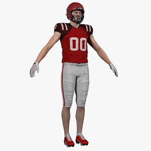 Washington Redskins American Football Player Running The Ball 3D model