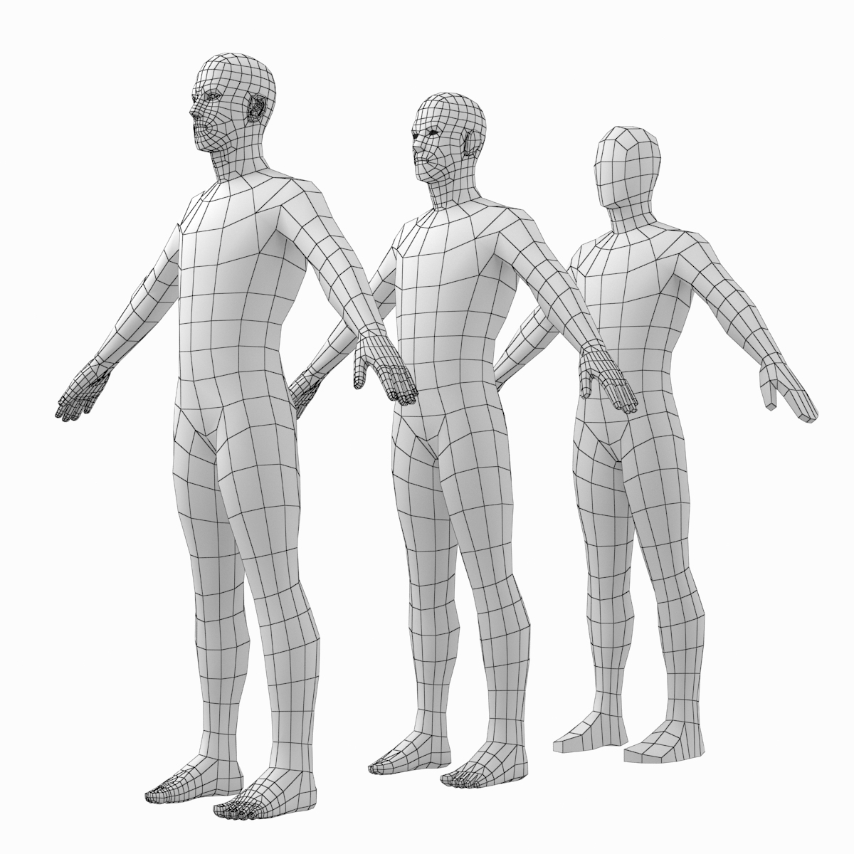 Human female male bodies 3D model - TurboSquid 1374170