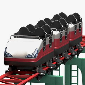 3d model roller coaster wagon