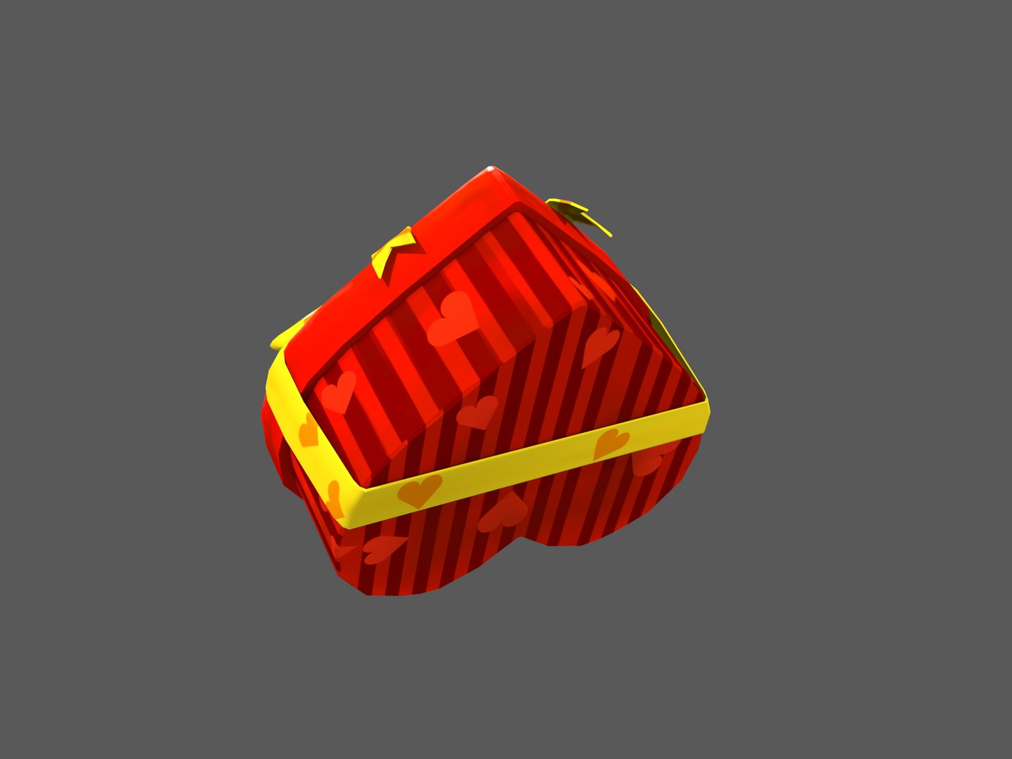 3D Heart Gift Box Model - TurboSquid 1510434