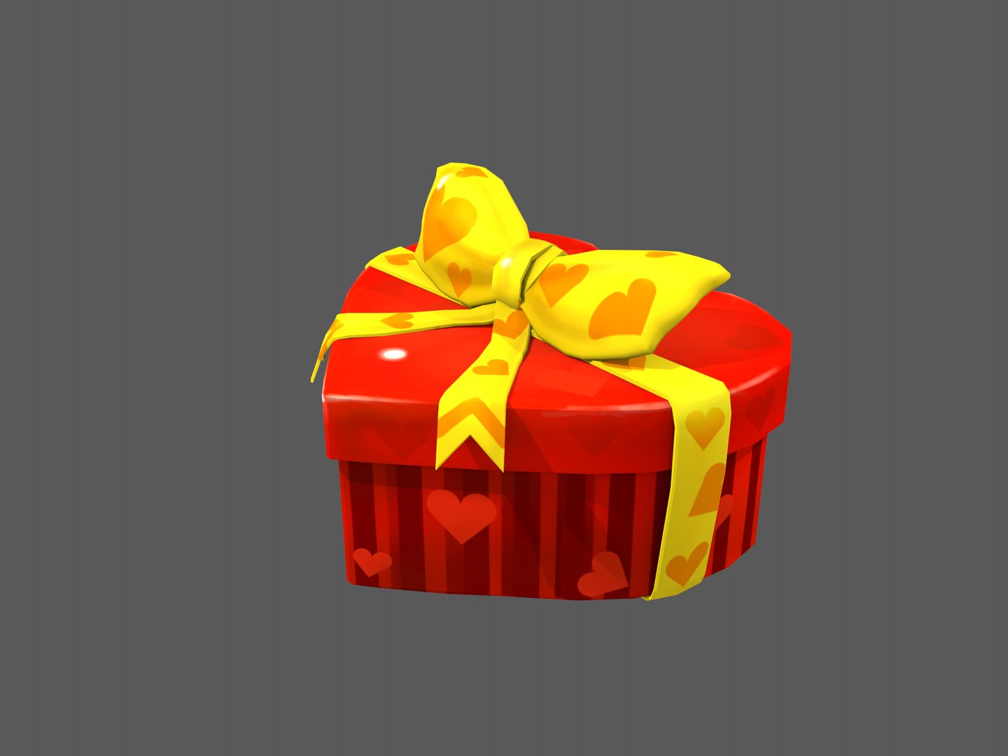 3D Heart Gift Box Model - TurboSquid 1510434