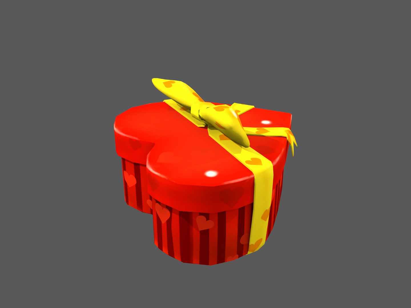 3D Heart Gift Box Model - TurboSquid 1510434