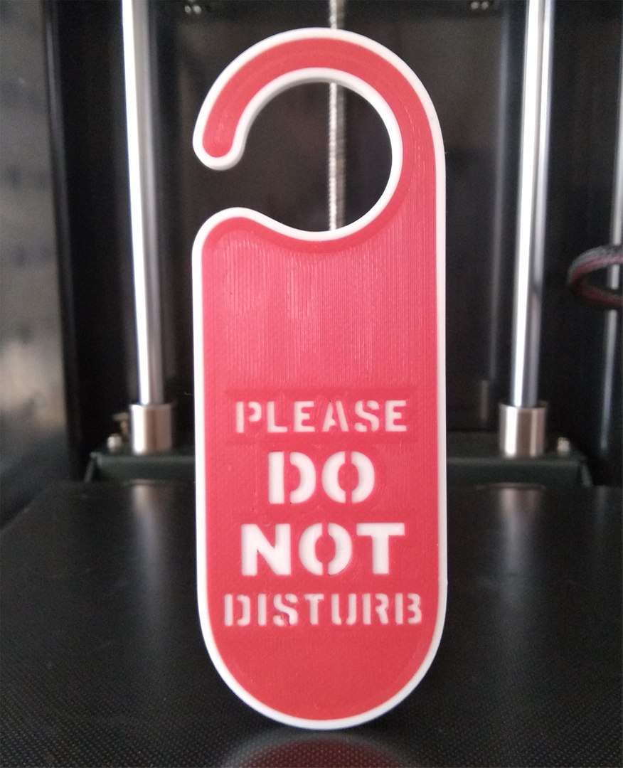 Printable Do Not Disturb Door Hanger-SET 2 3D Model - TurboSquid 1862476