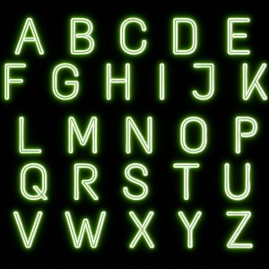 Neon letters