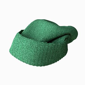 Hat on Floor - Wool - Beanie - 3D Asset model