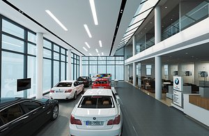 High End Automotive Showroom 3D model