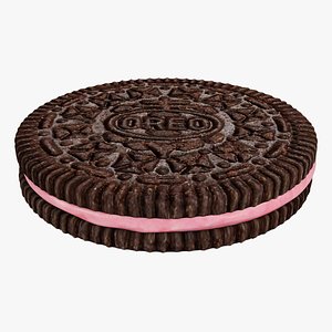 3D Oreo cookie with strawberry cream
