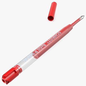 Red Schmidt P900 Ballpoint Pen Refill 3D model